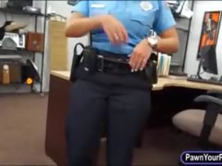 Latina Police Officer Fucked By Pawn schoolboy In The Backroom